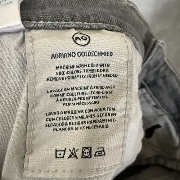 NWT AG Adriano Goldschmied Jeans 27 Farrah Ankle Seamless Gray Skinny High Rise